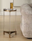 Pereira - Round Acrylic Accent Table - Bronze