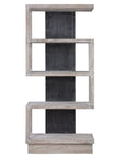 Nicasia - Modern Etagere - Pearl Silver