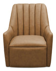 Bowie - Swivel Chair Leather - Tan