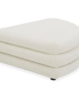 Lowtide - Curved Ottoman - White