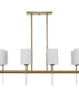 Awyr - 8 Light Linear Chandelier - Bronze