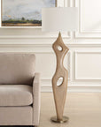 Almyra - Solid Wood Floor Lamp - Light Brown