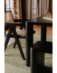 Post - Small Dining Bench - Black Oak