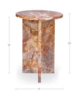 Grace - Accent Table Levante Marble - Orange
