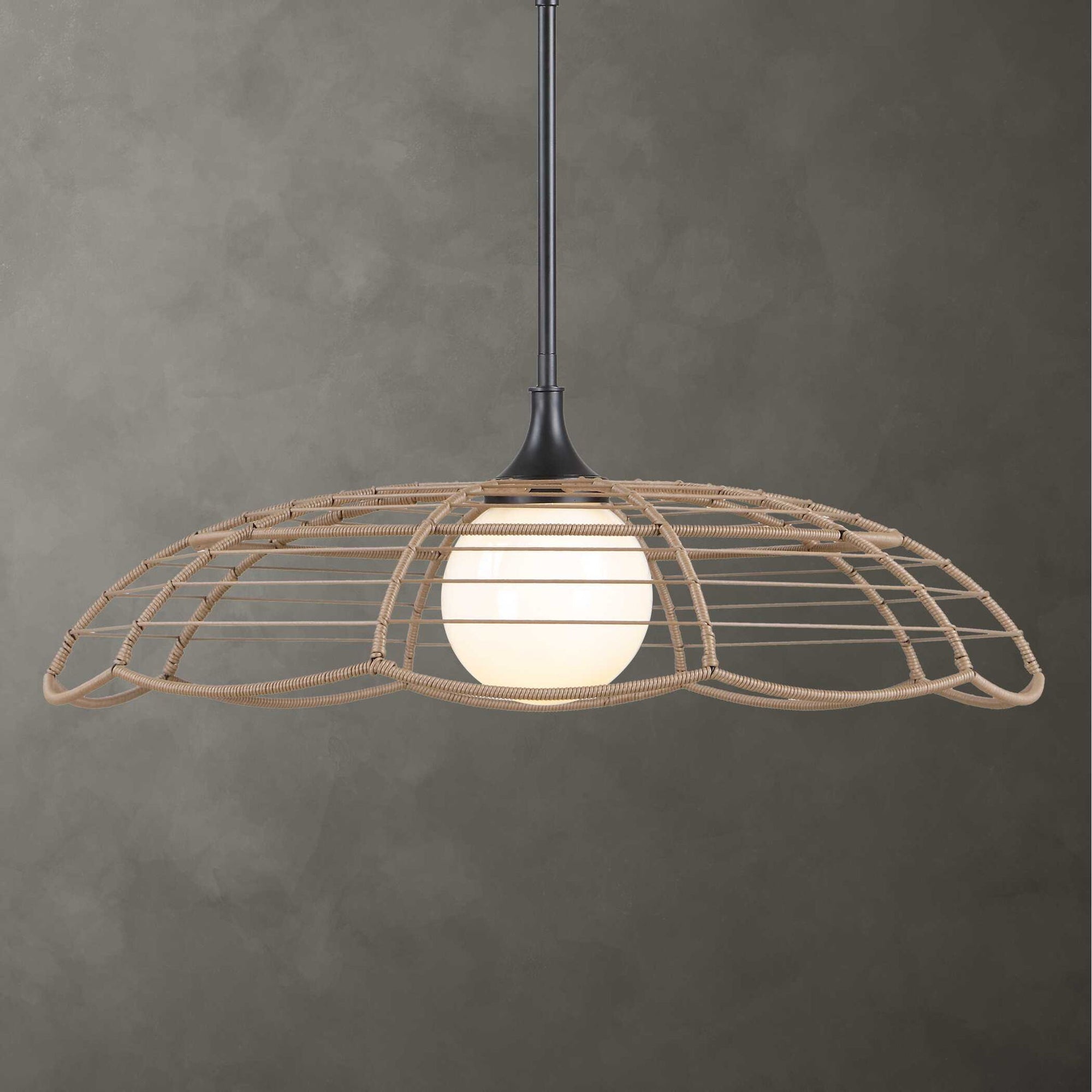 Lakeside - Indoor-Outdoor 1 Light Pendant - Black