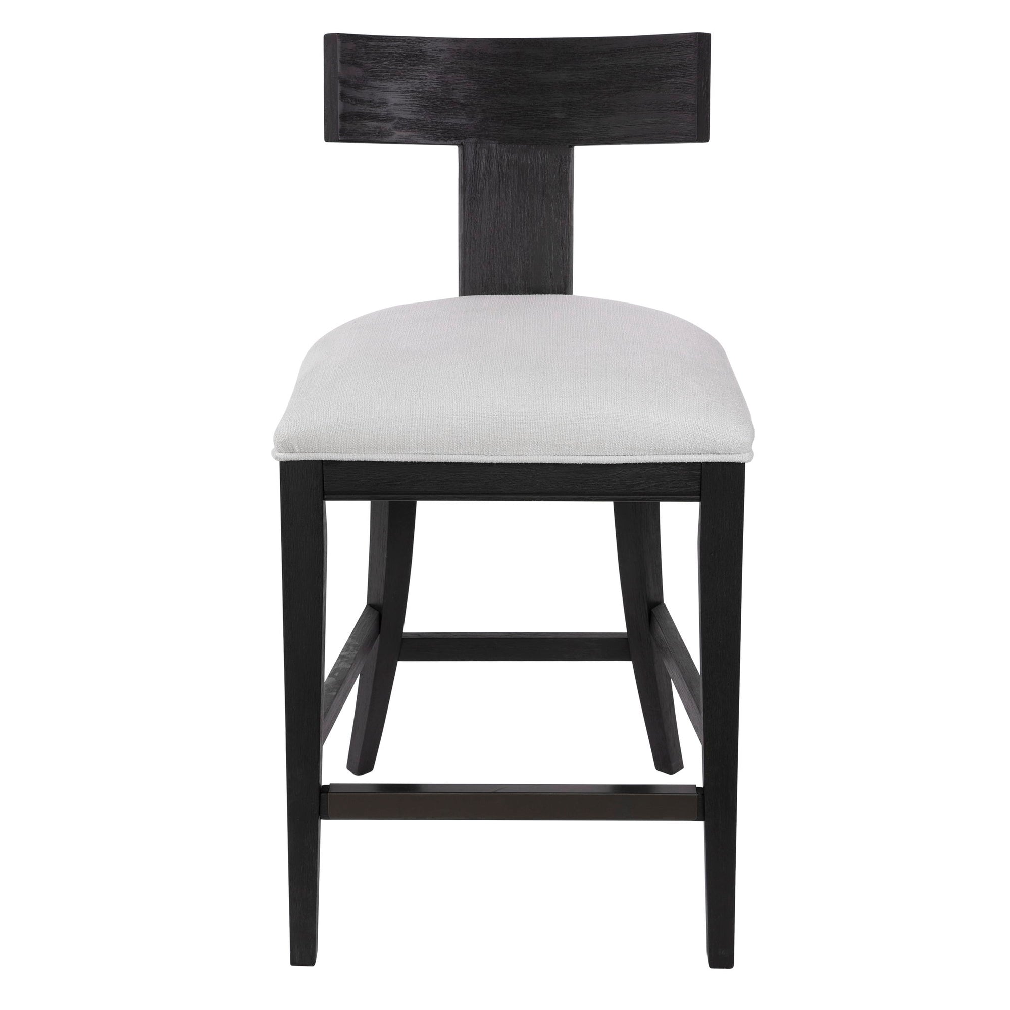 Idris - Modern Wood Counter Stool - Black &amp; White