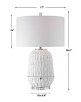 Caelina - Textured Table Lamp - White