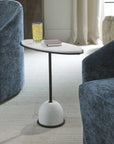 Morro - Marble Side Table - White / Black