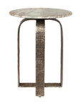 Warner - Indoor-Outdoor Side Table - Antiqued Champagne / White