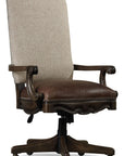 Rhapsody - Tilt Swivel Chair - Beige / Dark Brown