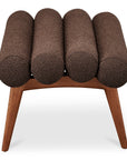 Arlo - Stool Performance Fabric - Dark Brown