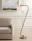 Irwin - Floor Lamp - Curved Brass