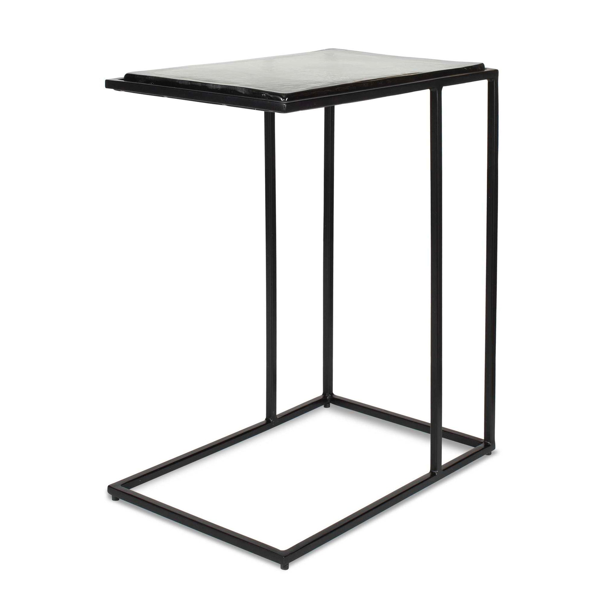 Mateo - Glass Top Accent Table - Black