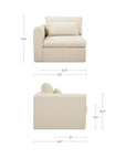 Swift - Left Arm Facing Chair - Light Beige