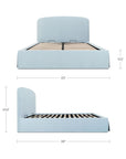 Joan - King Storage Bed - Light Blue