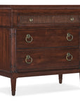 Charleston - Three-Drawer Metal Nightstand - Dark Brown