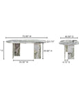 Celia - Oval Dining Table - Green / Onyx Marble