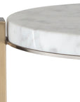 Pietra - Carrara Marble Drink Table - Bronze