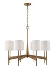 Lautoka - Rattan 8 Light Chandelier - Light Brown