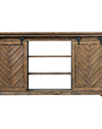 Primalia - Barn Door Media Console - Light Brown