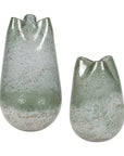 Chianti - Seeded Glass Vases (Set of 2) - Blue / Green