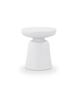 Ruth - Outdoor Side Table - White / Light Brown