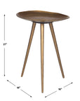 Lily Pad - Antique Brass Accent Table