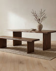 Lila - Large Dining Bench - Brown