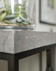 Ciao Bella - Metal And Concrete Console Table - Dark Gray / Black