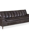 SS - Kandor Leather Stationary Sofa - Black