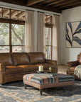SS - Yates Stationary Sofa - Medium Brown