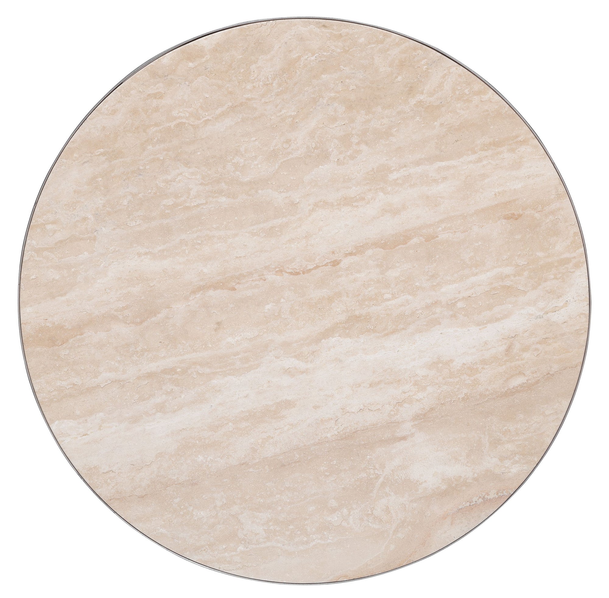 Melange - Vaquero Spot Table - Light Brown / Beige / Silver