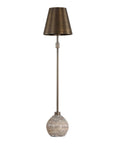 Jaycee - Dark Travertine Buffet Lamp - Brass / Gold / Gray