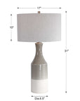 Savin - Ceramic Table Lamp - Pearl Silver
