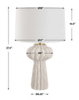 Wrenley - Ridged Table Lamp - White