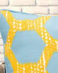 Gaines - Pillow - Yellow With Blue