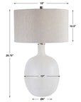 Whiteout - Mottled Glass Table Lamp - White