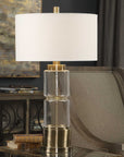 Vaiga - Glass Column Lamp - Gold