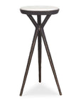 Tilton - Marble Accent Table - Black / White