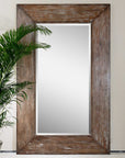 Langford - Large Wood Mirror - Dark Brown