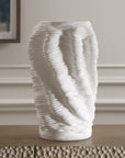 Stratified - Matte Vase - White