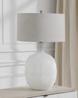 Whiteout - Mottled Glass Table Lamp - White