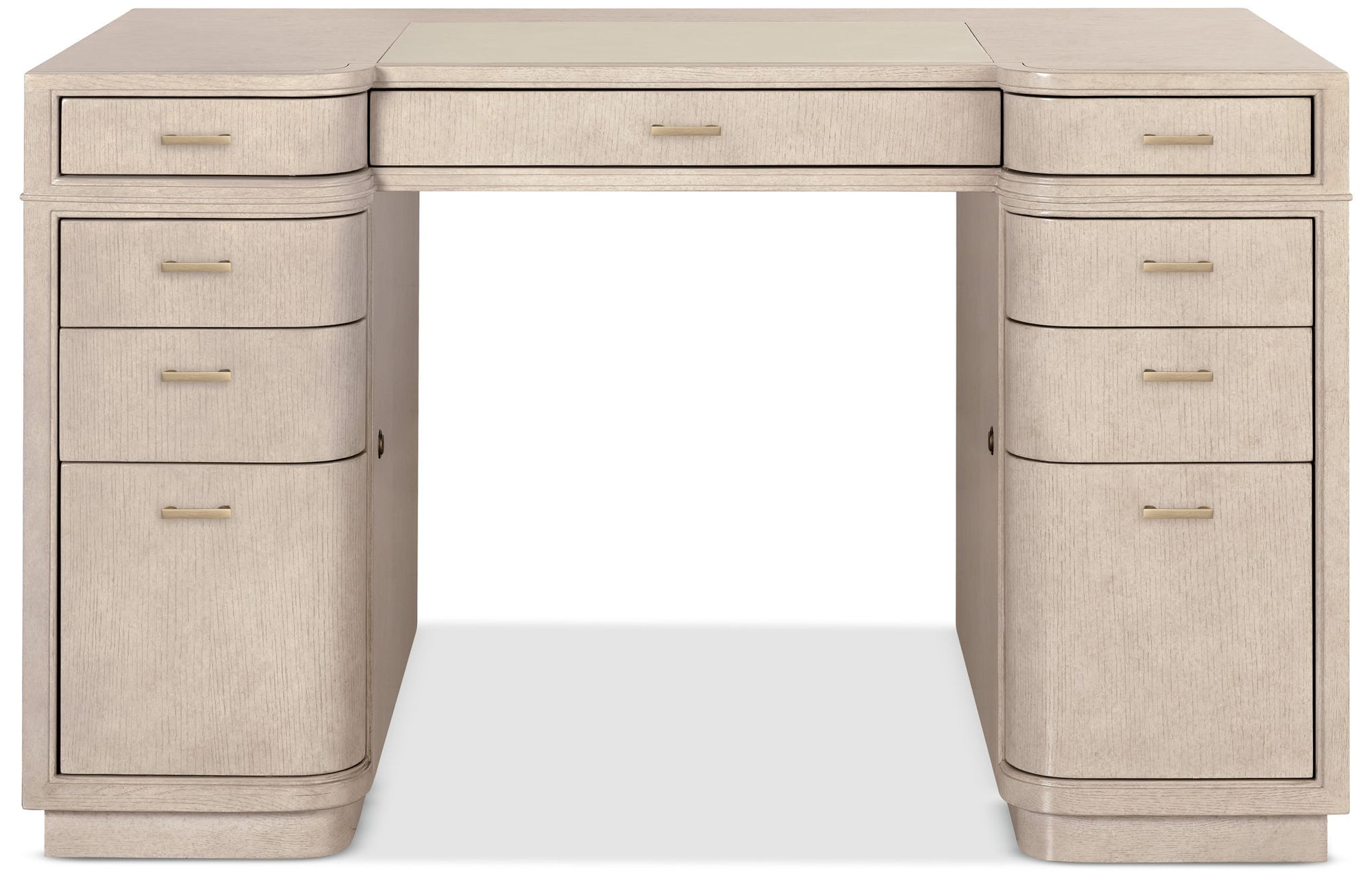 Marlowe - Knee-Hole Desk - Polished Limestone