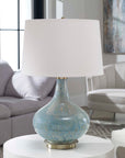 Celinda - Glass Lamp - Blue Gray