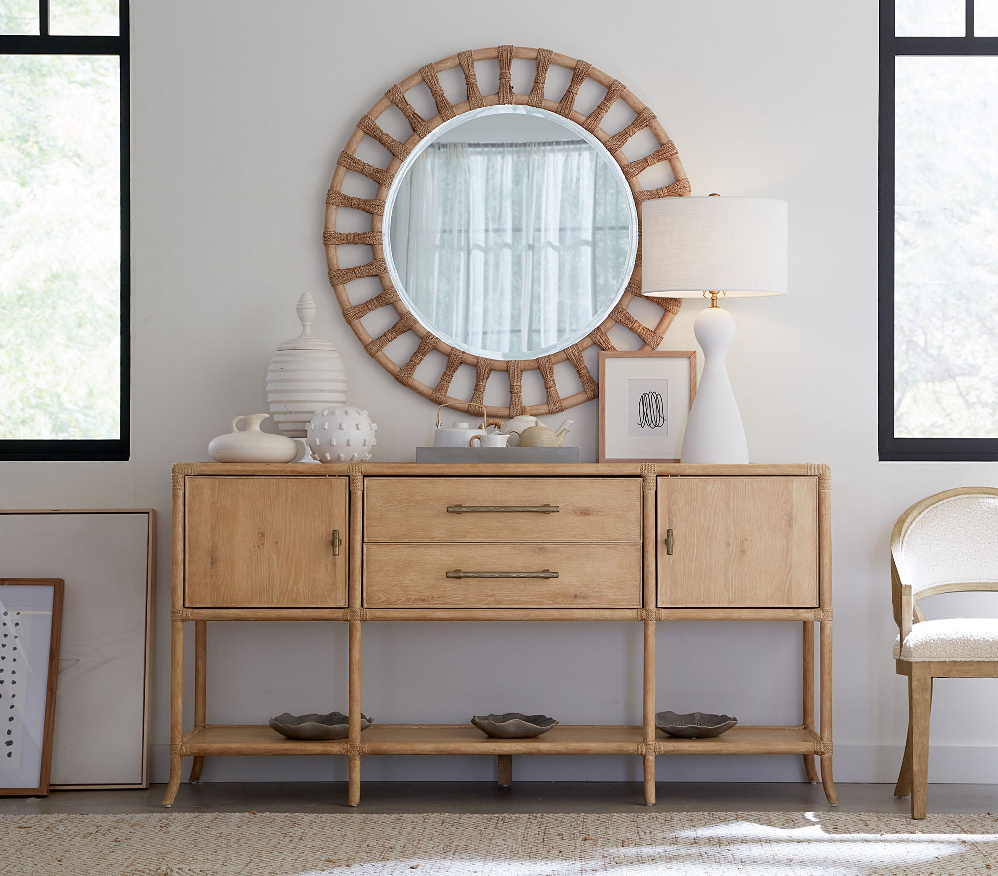 Retreat - Pole Rattan Sideboard