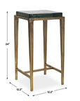 Preston - Square Accent Table - Brass,Gold