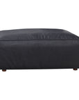 Form - Ottoman Vantage Black Leather - Black