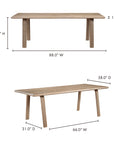 Malibu - Dining Table - White Oak