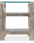 Melange - Saber End Table - Pearl Silver