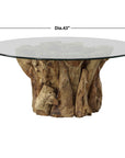 Driftwood - Glass Top Large Coffee Table